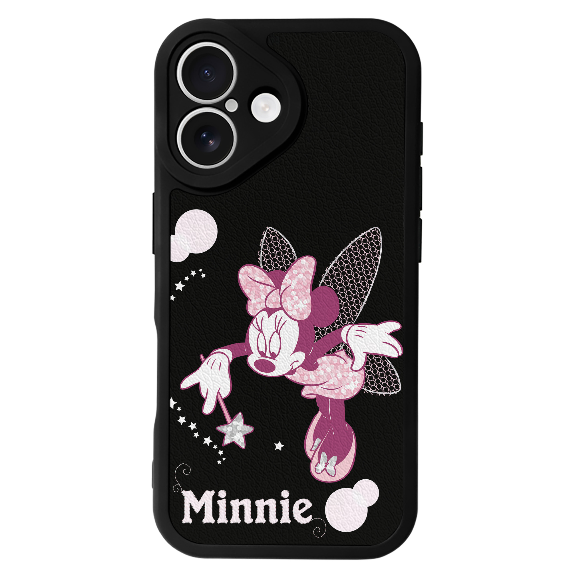 （画像用） ミッキーマウス Mickey Mouse 【iPhone 16シリーズ対応】シリコンスマホケース（レザー調） 材質：シリコン